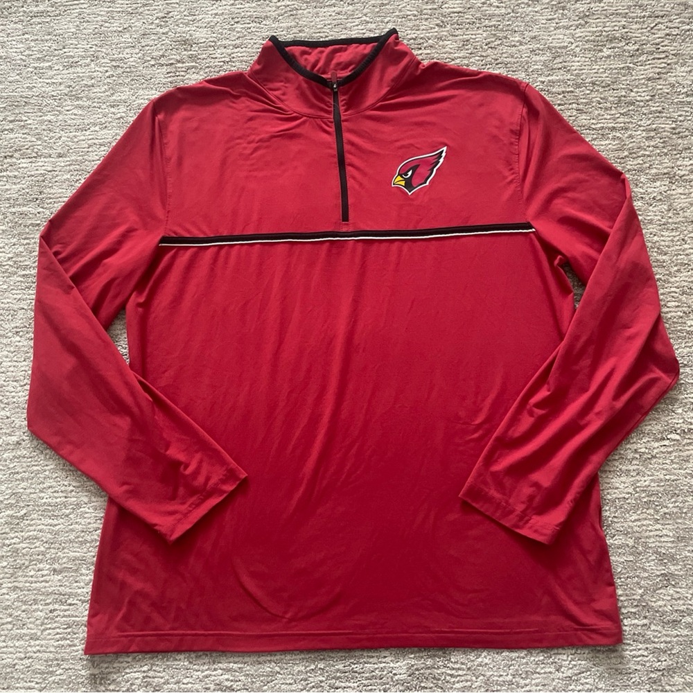 Arizona Cardinals 1/4 Pullover NFL Team Apparel Red Long Sleeve Men’s Size XL